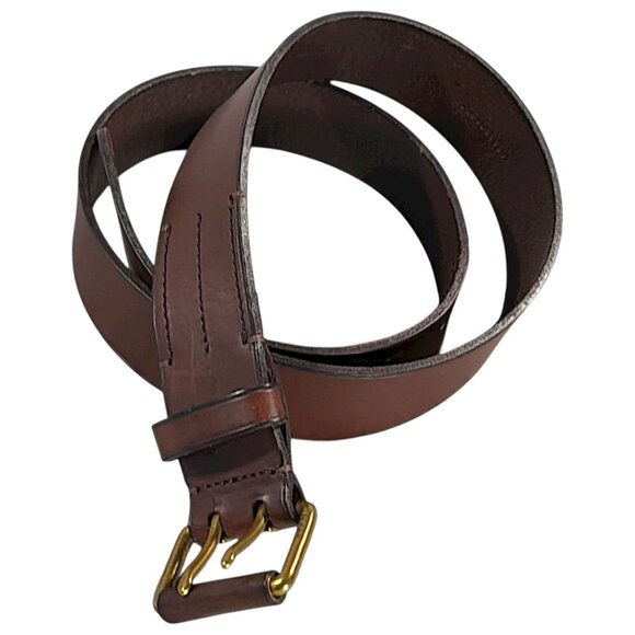 Polo Ralph Lauren Belt Mens 32/30 Brown Leather Equestrian Heritage Gentleman - Picture 1 of 16